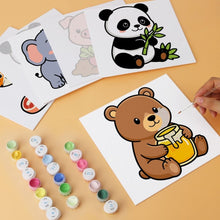 Load image into Gallery viewer, Mini Paint by Numbers Set 20x20cm (6 pieces) - Cute and Hungry