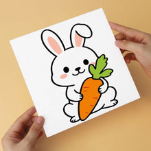 Load image into Gallery viewer, Mini Paint by Numbers Set 20x20cm (6 pieces) - Cute and Hungry