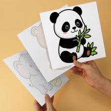 Load image into Gallery viewer, Mini Paint by Numbers Set 20x20cm (6 pieces) - Cute and Hungry