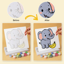 Load image into Gallery viewer, Mini Paint by Numbers Set 20x20cm (6 pieces) - Cute and Hungry