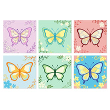 Load image into Gallery viewer, Mini Paint by Numbers Set 20x20cm (6 pieces) - Pastel Butterflies 1 Figured'Art