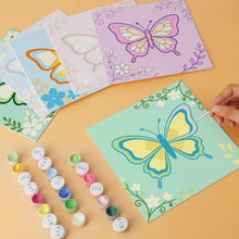 Load image into Gallery viewer, Mini Paint by Numbers Set 20x20cm (6 pieces) - Pastel Butterflies 1