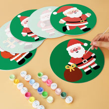 Load image into Gallery viewer, Mini Paint by Numbers Set - Discs Ø20cm (6 pieces) - Santa Moments