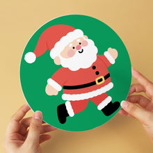 Load image into Gallery viewer, Mini Paint by Numbers Set - Discs Ø20cm (6 pieces) - Santa Moments