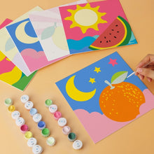 Load image into Gallery viewer, Mini Paint by Numbers Set 20x20cm (6 pieces) - Fruit and Celestial Pop