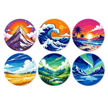 Load image into Gallery viewer, Mini Paint by Numbers Set - Discs Ø20cm (6 pieces) - Nature's Wonders Figured'Art