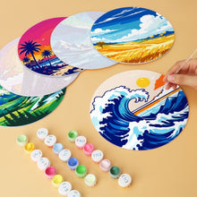 Load image into Gallery viewer, Mini Paint by Numbers Set - Discs Ø20cm (6 pieces) - Nature's Wonders