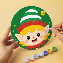 Load image into Gallery viewer, Mini Paint by Numbers Set - Discs Ø20cm (6 pieces) - Holiday Cast Set