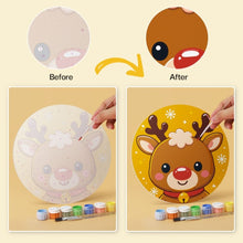 Load image into Gallery viewer, Mini Paint by Numbers Set - Discs Ø20cm (6 pieces) - Holiday Cast Set