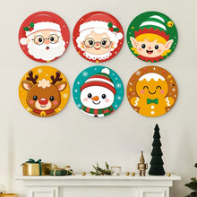 Load image into Gallery viewer, Mini Paint by Numbers Set - Discs Ø20cm (6 pieces) - Holiday Cast Set