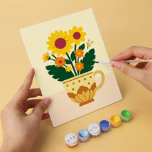 Load image into Gallery viewer, Mini Paint by Numbers Set 15x20cm (6 pieces) - Teacup Blooms