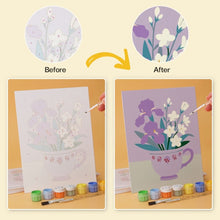 Load image into Gallery viewer, Mini Paint by Numbers Set 15x20cm (6 pieces) - Teacup Blooms