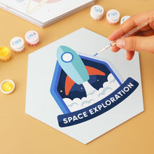 Load image into Gallery viewer, Mini Paint by Numbers Set - Hexagons (6 pieces) - Galaxy Icon