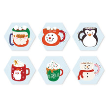 Load image into Gallery viewer, Mini Paint by Numbers Set - Hexagons (6 pieces) - Cosy Winter Mugs Figured'Art