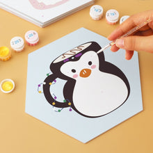 Load image into Gallery viewer, Mini Paint by Numbers Set - Hexagons (6 pieces) - Cosy Winter Mugs