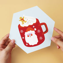 Load image into Gallery viewer, Mini Paint by Numbers Set - Hexagons (6 pieces) - Cosy Winter Mugs