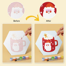 Load image into Gallery viewer, Mini Paint by Numbers Set - Hexagons (6 pieces) - Cosy Winter Mugs