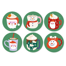Load image into Gallery viewer, Mini Paint by Numbers Set - Discs Ø20cm (6 pieces) - Christmas Mugs Figured'Art