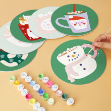 Load image into Gallery viewer, Mini Paint by Numbers Set - Discs Ø20cm (6 pieces) - Christmas Mugs