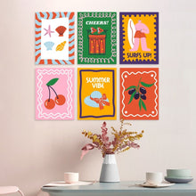 Load image into Gallery viewer, Mini Paint by Numbers Set 15x20cm (6 pieces) - Summer Vibes 1