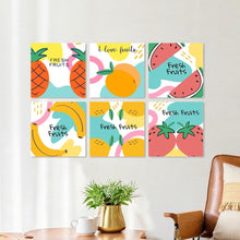 Load image into Gallery viewer, Mini Paint by Numbers Set 20x20cm (6 pieces) - Fresh Fruits