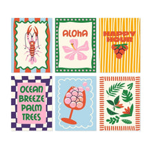 Load image into Gallery viewer, Mini Paint by Numbers Set 15x20cm (6 pieces) - Cheers and Good Vibes Figured'Art