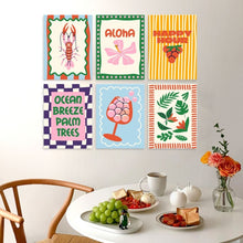 Load image into Gallery viewer, Mini Paint by Numbers Set 15x20cm (6 pieces) - Cheers and Good Vibes
