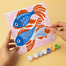 Load image into Gallery viewer, Mini Paint by Numbers Set 20x20cm (6 pieces) - Deep Blue Wonders