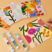 Load image into Gallery viewer, Mini Paint by Numbers Set 20x20cm (6 pieces) - Abstract Garden