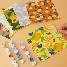 Load image into Gallery viewer, Mini Paint by Numbers Set 20x20cm (6 pieces) - Fruit Pattern