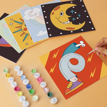 Load image into Gallery viewer, Mini Paint by Numbers Set 20x20cm (6 pieces) - Retro Pop Icons