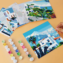 Load image into Gallery viewer, Mini Paint by Numbers Set 20x20cm (6 pieces) - Mediterranean Brushstrokes