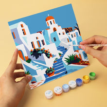 Load image into Gallery viewer, Mini Paint by Numbers Set 20x20cm (6 pieces) - Mediterranean Brushstrokes