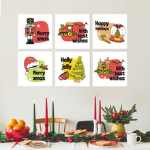 Load image into Gallery viewer, Mini Paint by Numbers Set 20x20cm (6 pieces) - Festive Mini Prints