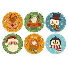 Load image into Gallery viewer, Mini Paint by Numbers Set - Discs Ø20cm (6 pieces) - Colourful Christmas Cast Figured'Art