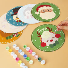 Load image into Gallery viewer, Mini Paint by Numbers Set - Discs Ø20cm (6 pieces) - Colourful Christmas Cast