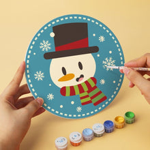 Load image into Gallery viewer, Mini Paint by Numbers Set - Discs Ø20cm (6 pieces) - Colourful Christmas Cast