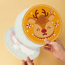 Load image into Gallery viewer, Mini Paint by Numbers Set - Discs Ø20cm (6 pieces) - Colourful Christmas Cast