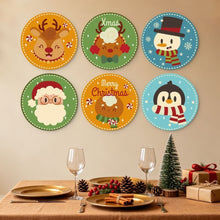 Load image into Gallery viewer, Mini Paint by Numbers Set - Discs Ø20cm (6 pieces) - Colourful Christmas Cast