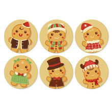 Load image into Gallery viewer, Mini Paint by Numbers Set - Discs Ø20cm (6 pieces) - Gingerbread Friends 1 Figured'Art