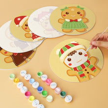 Load image into Gallery viewer, Mini Paint by Numbers Set - Discs Ø20cm (6 pieces) - Gingerbread Friends 1
