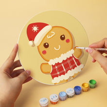 Load image into Gallery viewer, Mini Paint by Numbers Set - Discs Ø20cm (6 pieces) - Gingerbread Friends 1