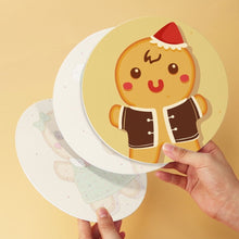 Load image into Gallery viewer, Mini Paint by Numbers Set - Discs Ø20cm (6 pieces) - Gingerbread Friends 1