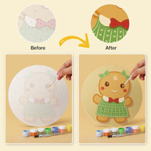 Load image into Gallery viewer, Mini Paint by Numbers Set - Discs Ø20cm (6 pieces) - Gingerbread Friends 1