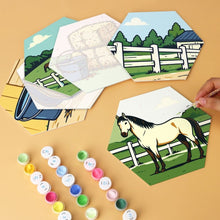 Load image into Gallery viewer, Mini Paint by Numbers Set - Hexagons (6 pieces) - Stable Life