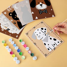 Load image into Gallery viewer, Mini Paint by Numbers Set 15x20cm (6 pieces) - Cosy Critters