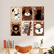 Load image into Gallery viewer, Mini Paint by Numbers Set 15x20cm (6 pieces) - Cosy Critters