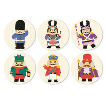 Load image into Gallery viewer, Mini Paint by Numbers Set - Discs Ø20cm (6 pieces) - Vintage Nutcracker Set Figured'Art