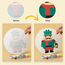 Load image into Gallery viewer, Mini Paint by Numbers Set - Discs Ø20cm (6 pieces) - Vintage Nutcracker Set