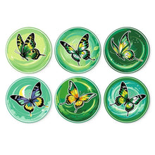 Load image into Gallery viewer, Mini Paint by Numbers Set - Discs Ø20cm (6 pieces) - Emerald Wings Figured'Art